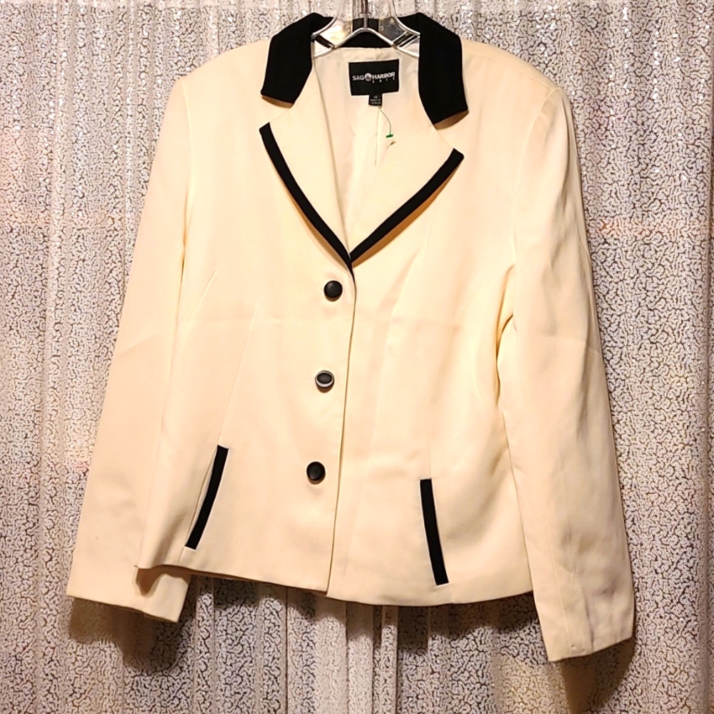 NwT Ladies Sz 16 Sag Harbor Lined 2 pocket Jacket